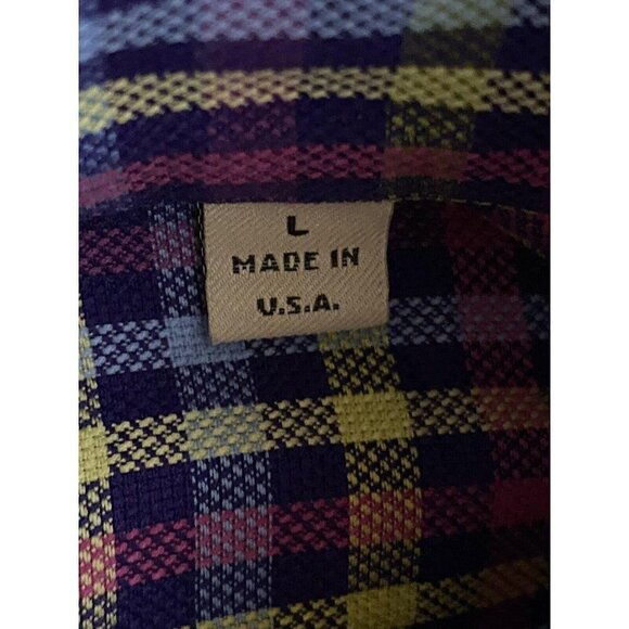 Burberry London Plaid Button Front Shirt Large - Picture 7 of 8